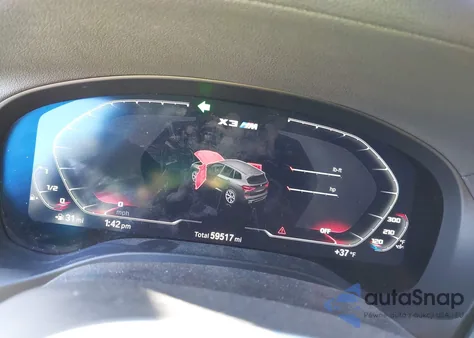 2021 BMW X3 M z USA, uszkodzony, nr VIN 5YMTS0C01M9G88542